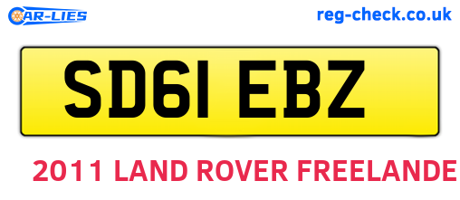 SD61EBZ are the vehicle registration plates.