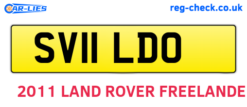 SV11LDO are the vehicle registration plates.