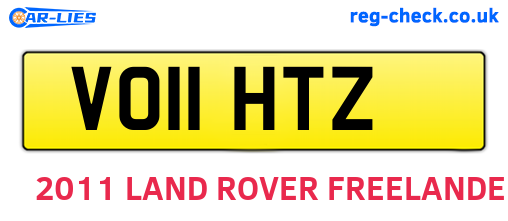 VO11HTZ are the vehicle registration plates.