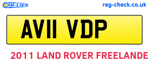 AV11VDP are the vehicle registration plates.