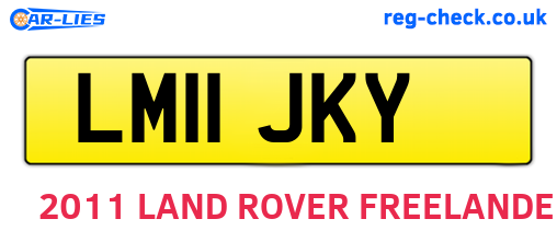 LM11JKY are the vehicle registration plates.