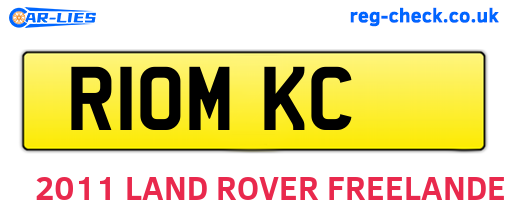 R10MKC are the vehicle registration plates.