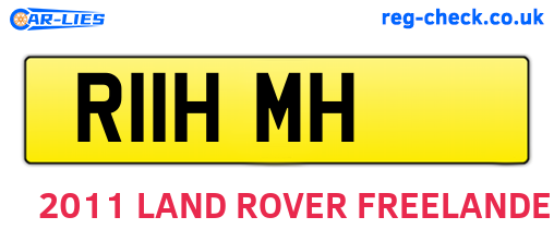 R11HMH are the vehicle registration plates.