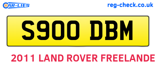 S900DBM are the vehicle registration plates.