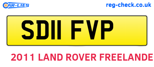 SD11FVP are the vehicle registration plates.