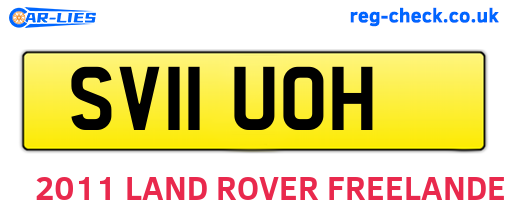 SV11UOH are the vehicle registration plates.