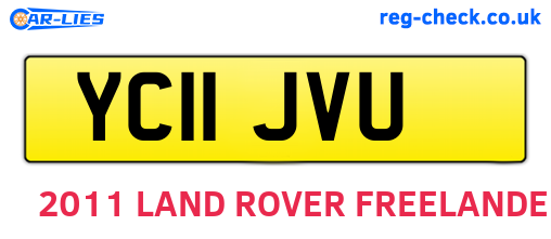 YC11JVU are the vehicle registration plates.
