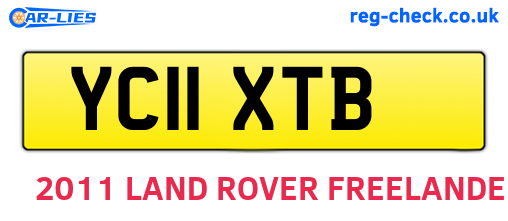 YC11XTB are the vehicle registration plates.