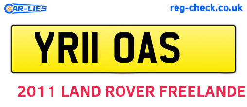 YR11OAS are the vehicle registration plates.