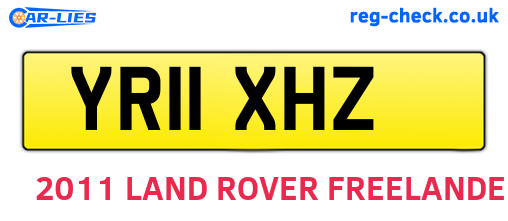 YR11XHZ are the vehicle registration plates.