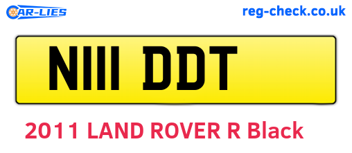 N111DDT are the vehicle registration plates.