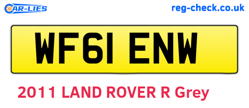 WF61ENW are the vehicle registration plates.