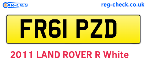 FR61PZD are the vehicle registration plates.