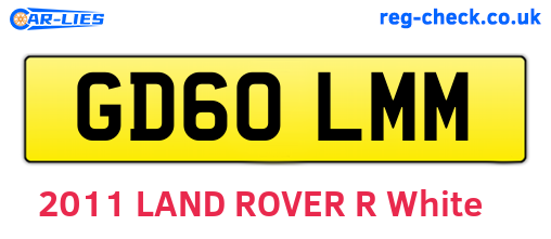 GD60LMM are the vehicle registration plates.