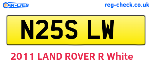 N25SLW are the vehicle registration plates.