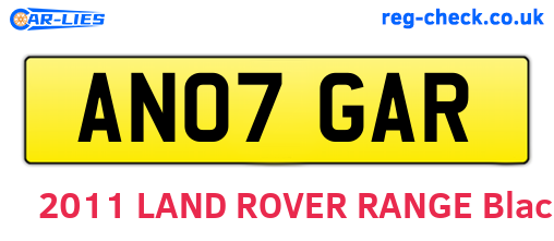 AN07GAR are the vehicle registration plates.