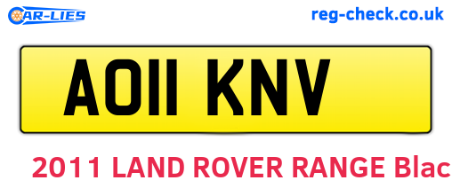 AO11KNV are the vehicle registration plates.