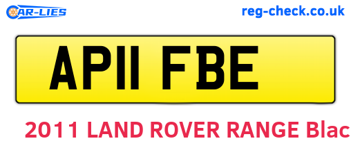 AP11FBE are the vehicle registration plates.