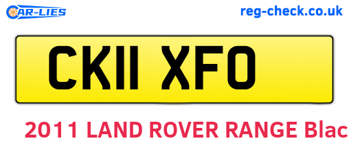 CK11XFO are the vehicle registration plates.
