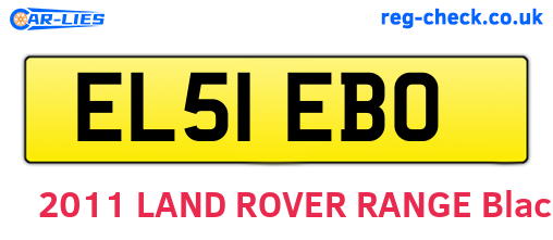 EL51EBO are the vehicle registration plates.