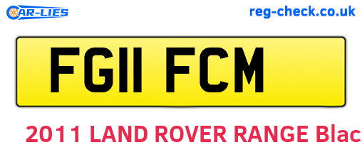 FG11FCM are the vehicle registration plates.