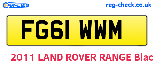 FG61WWM are the vehicle registration plates.