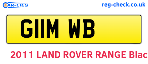 G11MWB are the vehicle registration plates.