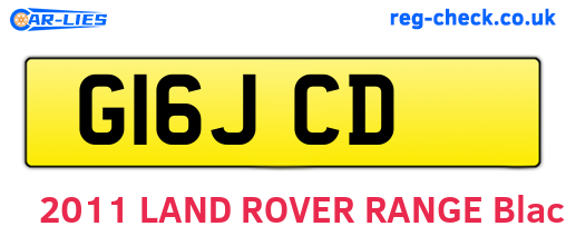 G16JCD are the vehicle registration plates.