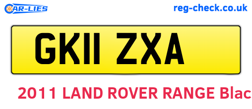 GK11ZXA are the vehicle registration plates.