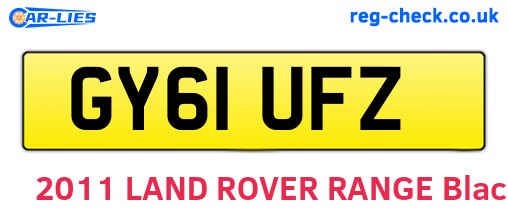 GY61UFZ are the vehicle registration plates.