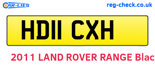 HD11CXH are the vehicle registration plates.