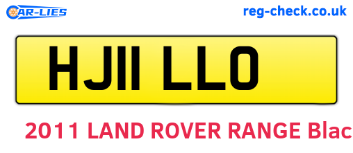 HJ11LLO are the vehicle registration plates.