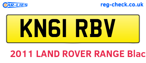 KN61RBV are the vehicle registration plates.