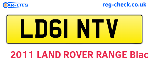LD61NTV are the vehicle registration plates.