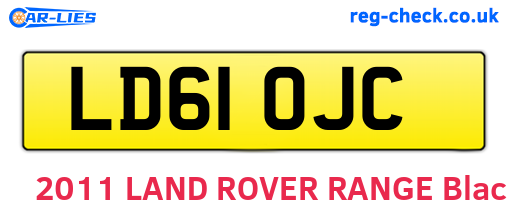 LD61OJC are the vehicle registration plates.