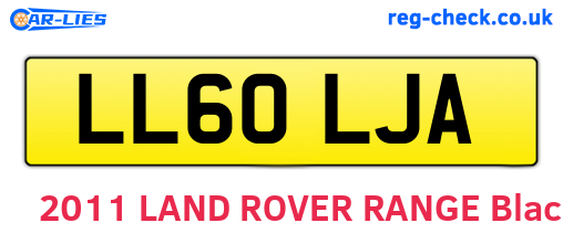 LL60LJA are the vehicle registration plates.