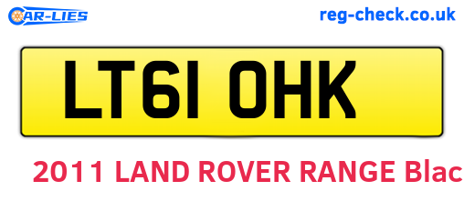 LT61OHK are the vehicle registration plates.