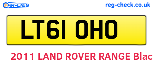 LT61OHO are the vehicle registration plates.