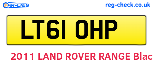 LT61OHP are the vehicle registration plates.