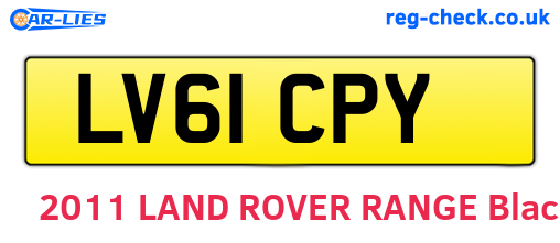 LV61CPY are the vehicle registration plates.