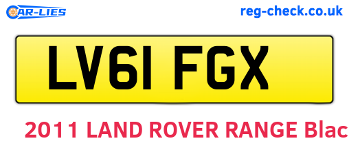 LV61FGX are the vehicle registration plates.