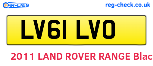 LV61LVO are the vehicle registration plates.