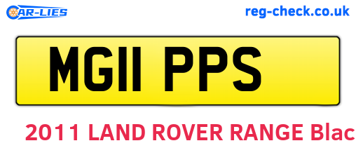 MG11PPS are the vehicle registration plates.