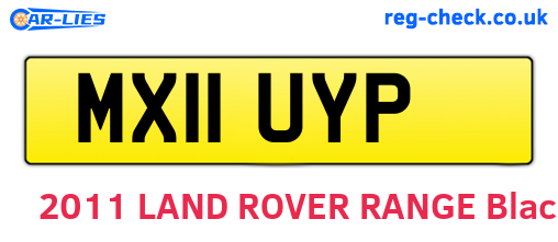 MX11UYP are the vehicle registration plates.