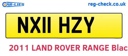 NX11HZY are the vehicle registration plates.