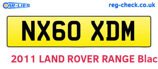 NX60XDM are the vehicle registration plates.