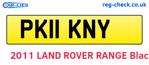PK11KNY are the vehicle registration plates.
