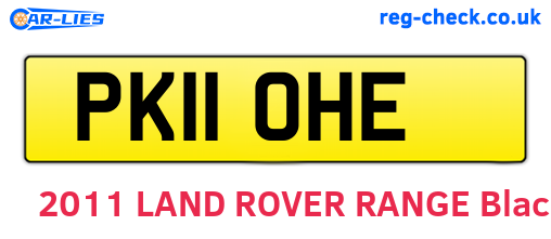 PK11OHE are the vehicle registration plates.