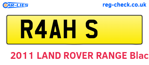 R4AHS are the vehicle registration plates.