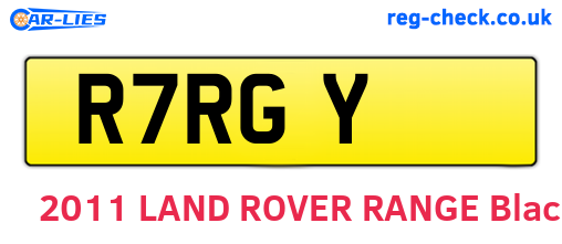 R7RGY are the vehicle registration plates.